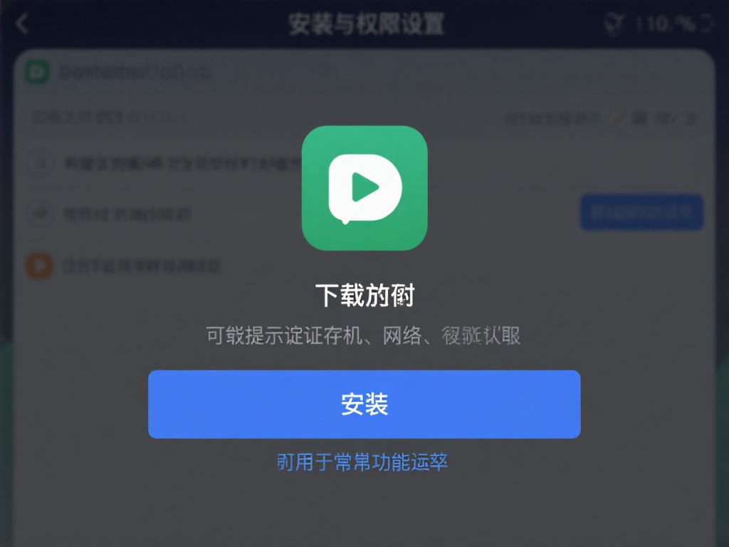 安装与权限设置：下载完成后，按照提示完成安装，可能